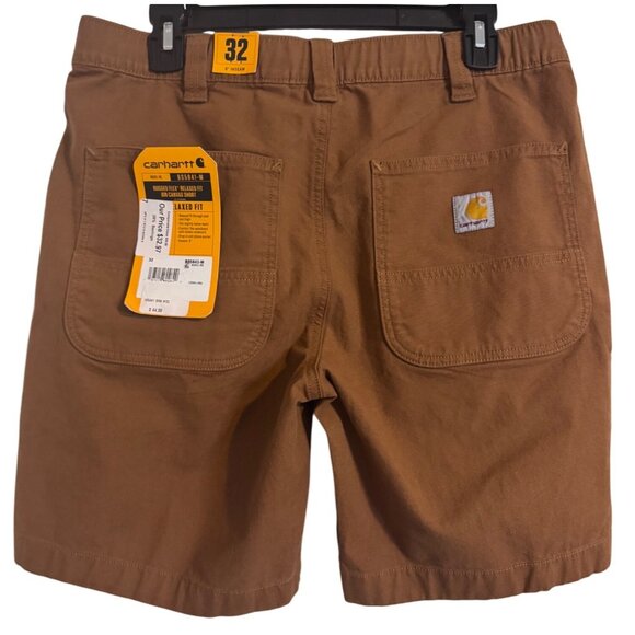 Carhartt Rugged Flex Size 32 Relaxed Fit Bin Canvas Short 8" NWT $45 - Picture 4 of 13